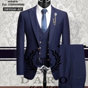 Golden button Turkish Daro 3pcs men’s suit