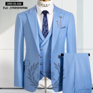 Golden button Turkish Daro 3pcs men’s suit