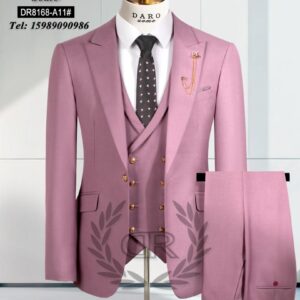 Golden button Turkish Daro 3pcs men’s suit
