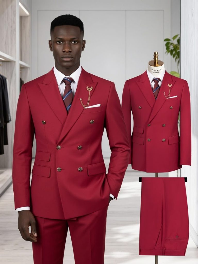 Daro Double-Breasted Designer Men’s Suit
